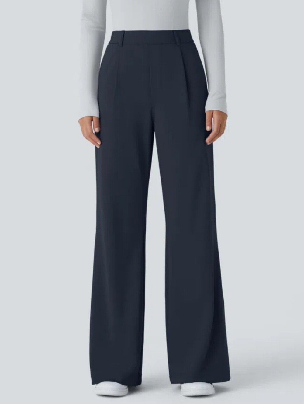 Halara Flex DayStretch High Waisted Pocket Flare Pants Midnight Blue Large